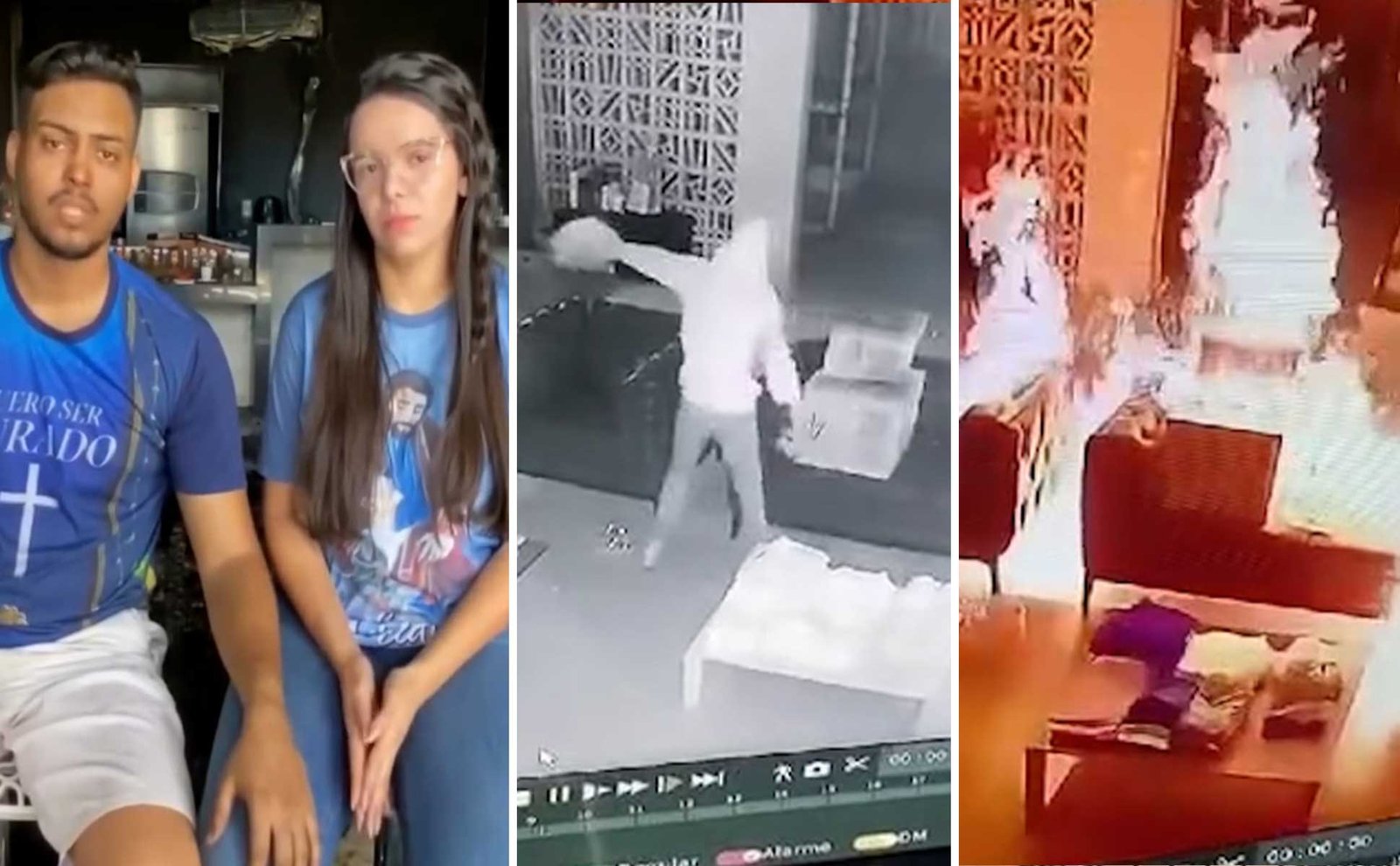 Casal de empresários resgatado em loja diz que incêndio foi criminoso e pede justiça; Vídeo