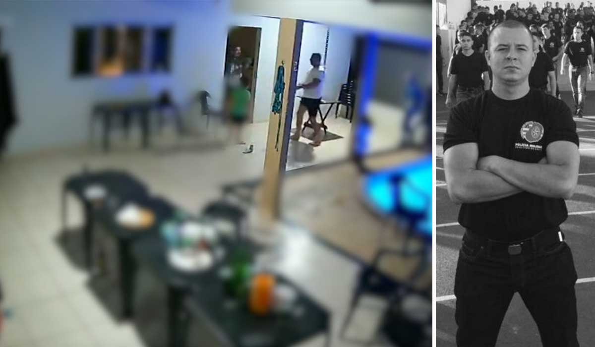 Vídeo mostra quando jovem pega arma do irmão policial e o mata após ser espancado por ele
