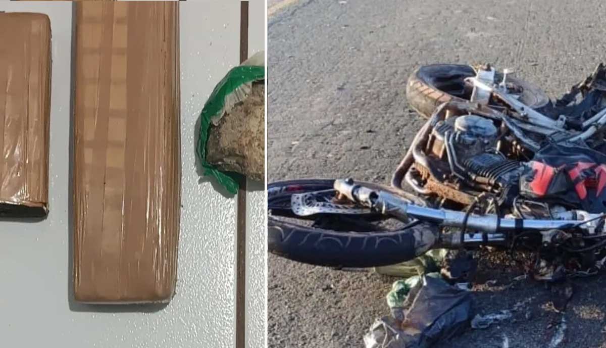 PRF encontra drogas em moto após morte de motociclista em acidente na BR-316