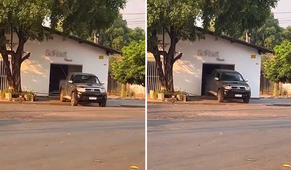 Vídeo: Homem bêbado invade loja da ex com caminhonete por não aceitar fim de relacionamento