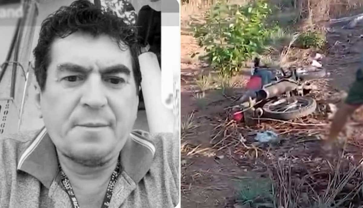 Dono de bar morre após perder o controle de moto, sair da pista e bater em pedra