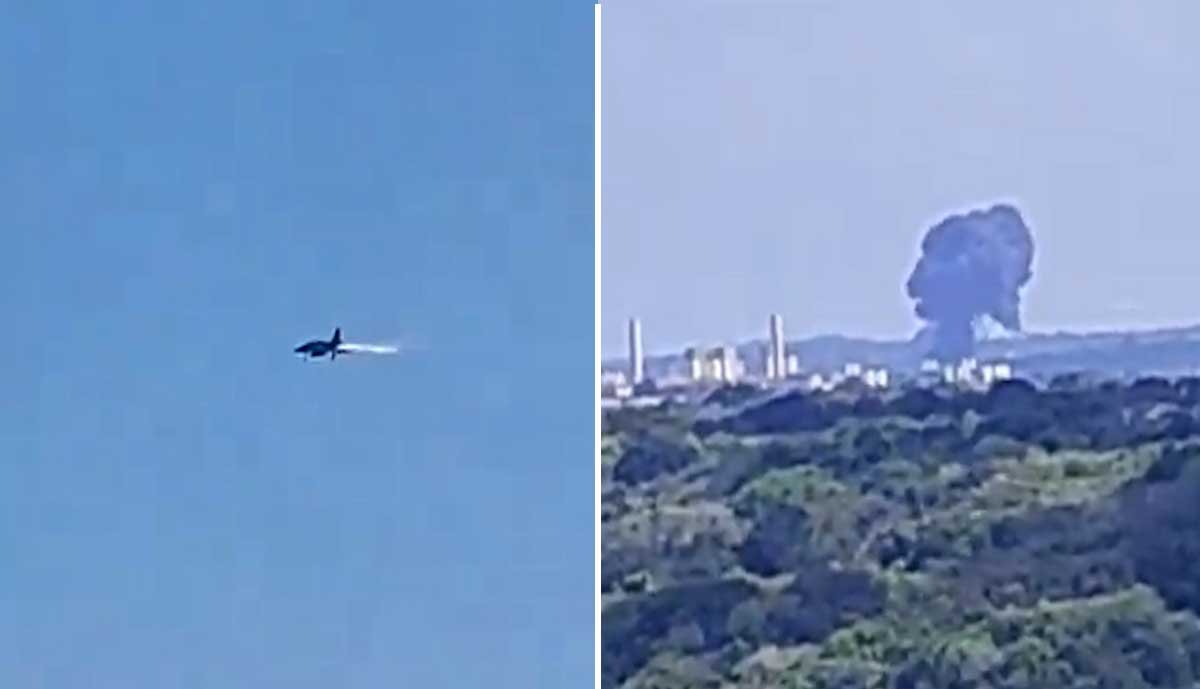 Vídeo: Avião de caça da FAB cai e pega fogo durante voo treinamento no RN