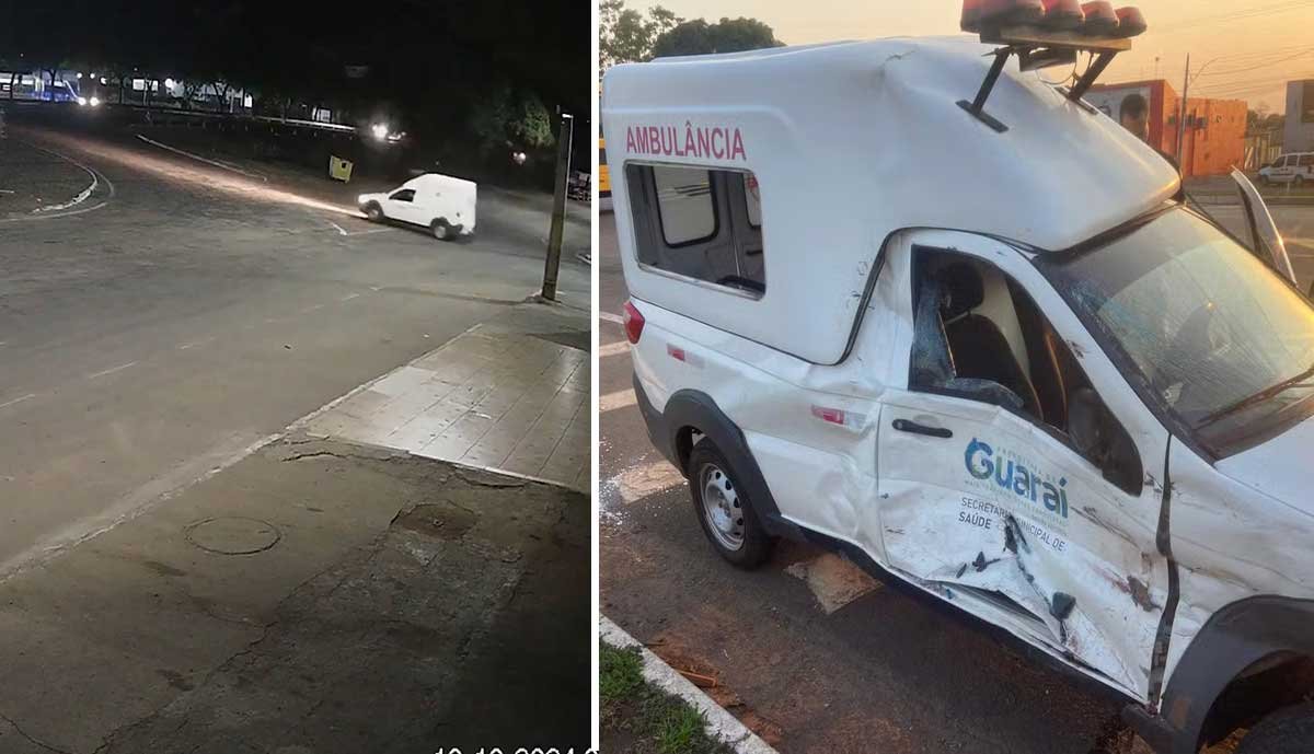 Câmera mostra momento em que ambulância tenta atravessar BR-153 e é atingida por caminhão; Vídeo