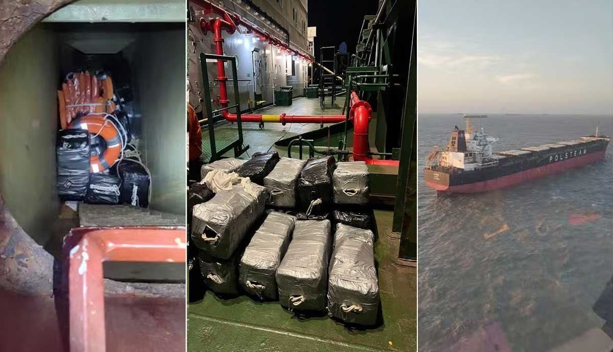 PF apreende meia tonelada de cocaína em navio graneleiro com tripulação ucraniana no MA