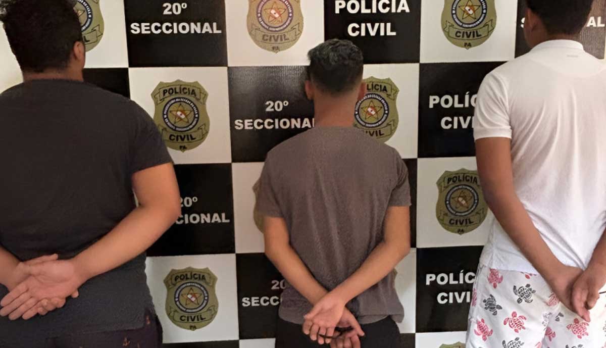 Trio investigado por furto qualificado de veículo no norte do Tocantins é preso no Pará