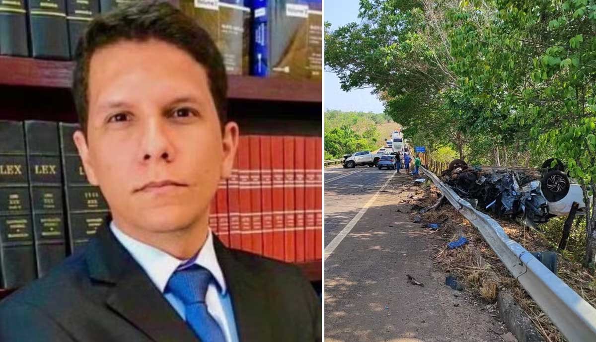 Advogado morre após carro colidir com caminhonete e capotar no interior do Tocantins; Vídeo