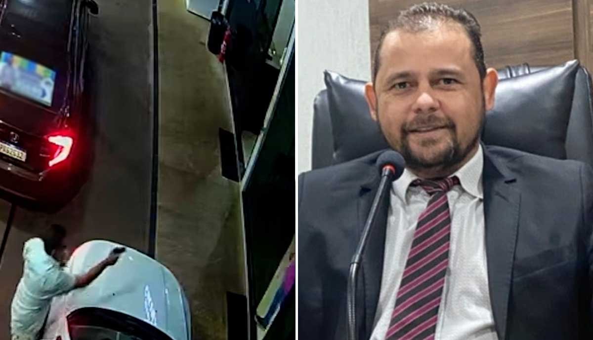Câmera mostra empresário disparando várias vezes contra vereador em Colinas do TO; Vídeo