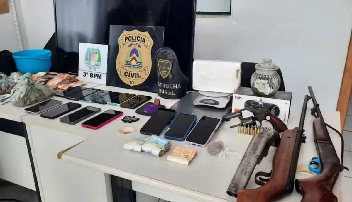 Operação prende 4 pessoas são com armas, drogas e dinheiro no interior do Tocantins - Sou Mais Notícias