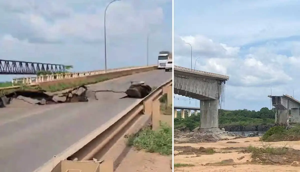 Vídeo: Vereador registra momento em que asfalto racha e ponte desaba entre o Tocantins e o Maranhão - Sou Mais Notícias