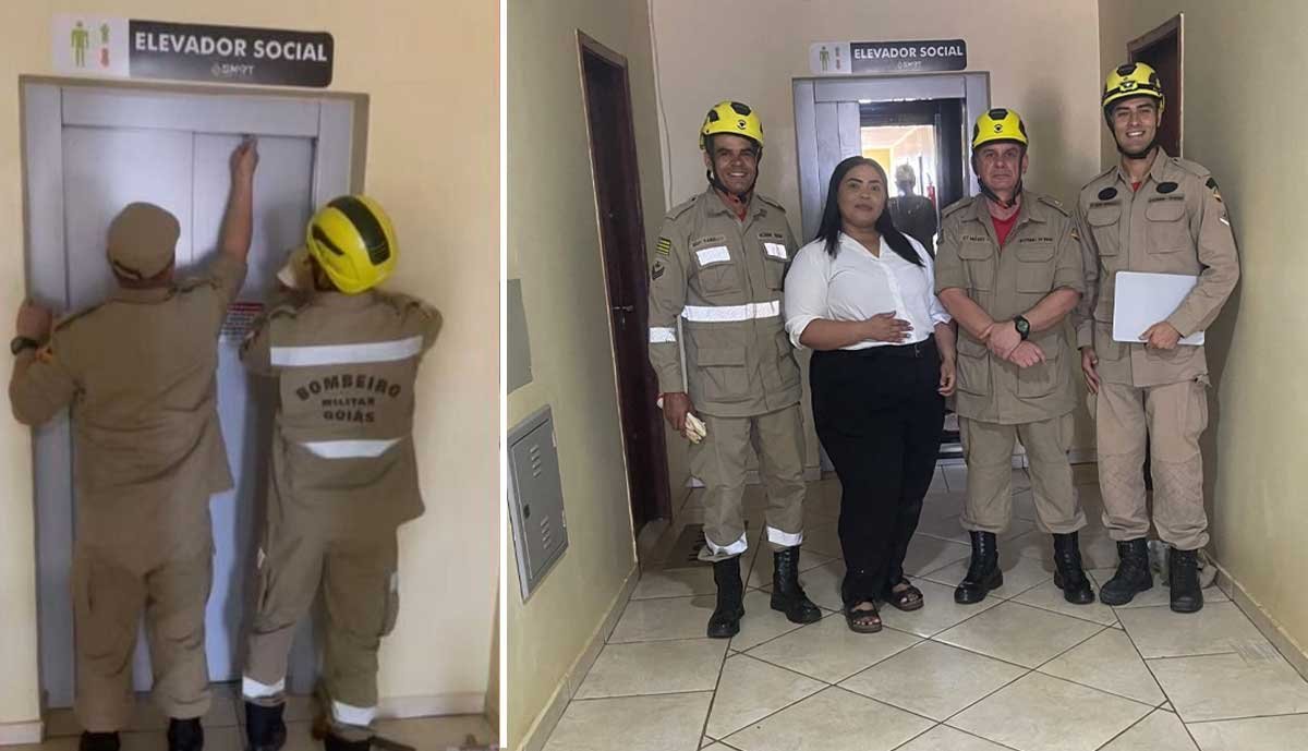 Mulher fica presa em elevador e descobre gravidez durante resgate em Goiás - Sou Mais Notícias