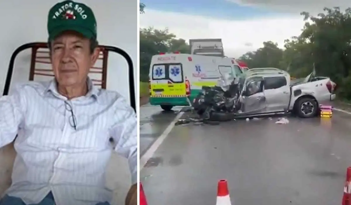 Colisão envolvendo caminhonete e duas carretas mata idoso, mulher e criança na BR-153; Vídeo