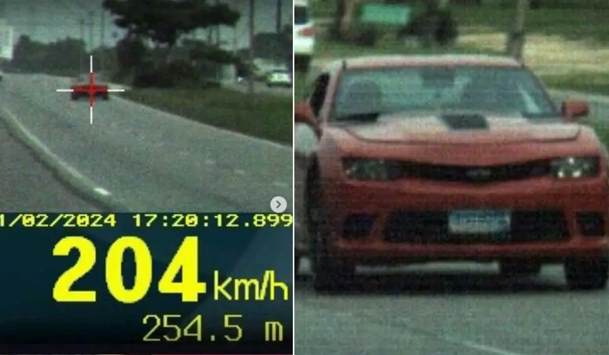 Motorista de camaro é flagrado a 204 km/h em rodovia no Pará