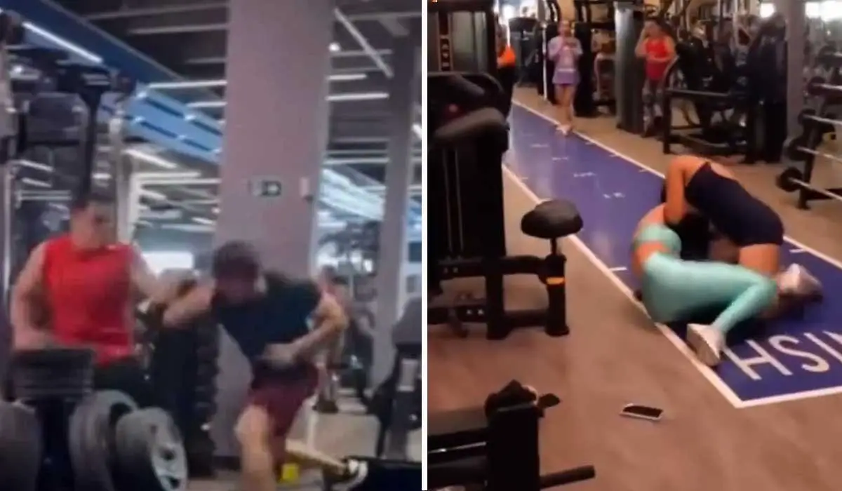 Vídeo: Casais trocam socos e puxões de cabelo dentro de academia no Pará