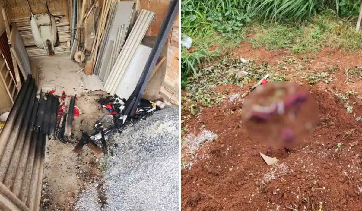 Corpo de mulher é encontrado carbonizado e enterrado em quintal de casa em Goiás