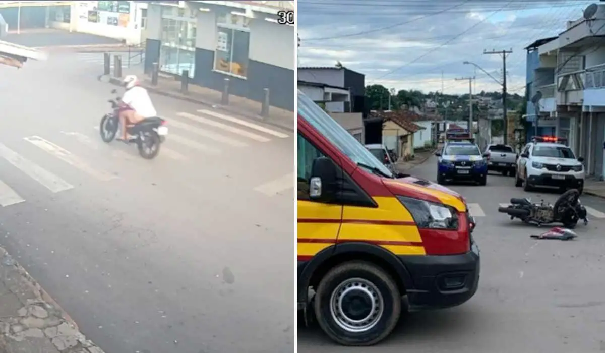 Câmera registra batida que matou motociclista em cruzamento no sudeste do Tocantins; Vídeo