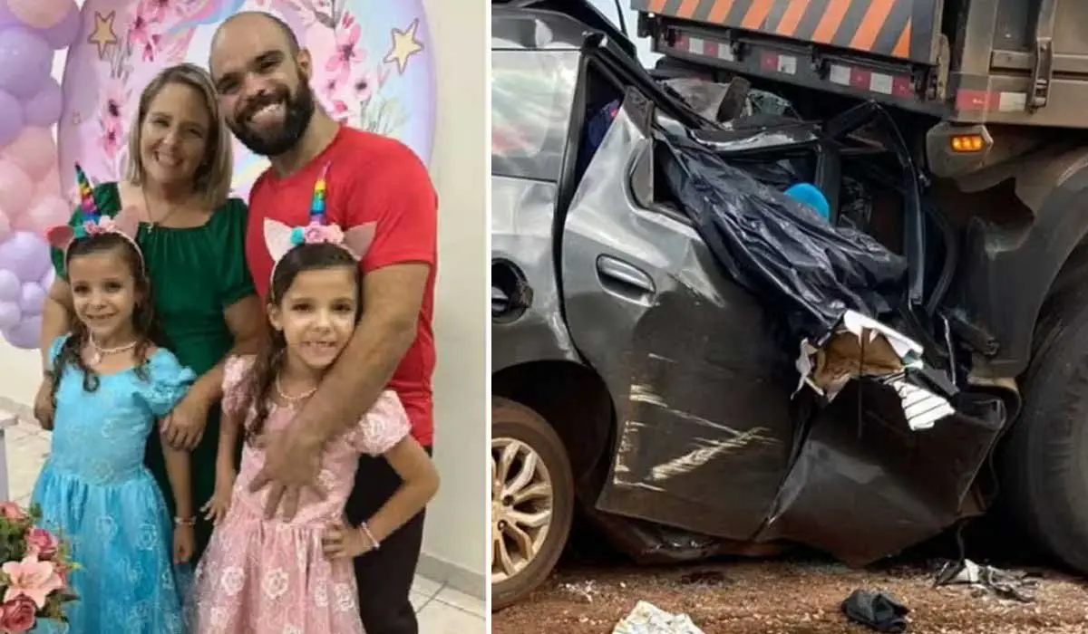 Batida mata 5 pessoas na BR-365; Casal de professores e filhas gêmeas estão entre as vítimas